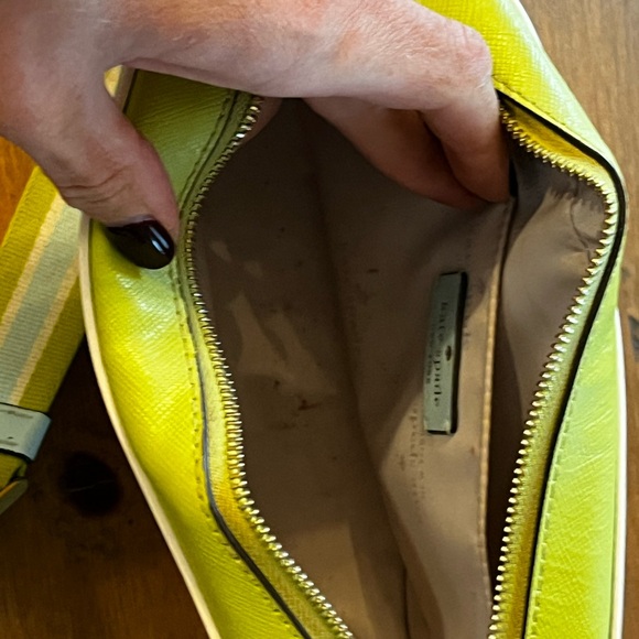 Kate Spade New York OH SNAP COLORBLOCK MINI CAMERA BAG GLOW BLUE GREEN STRIPE - Picture 5 of 8